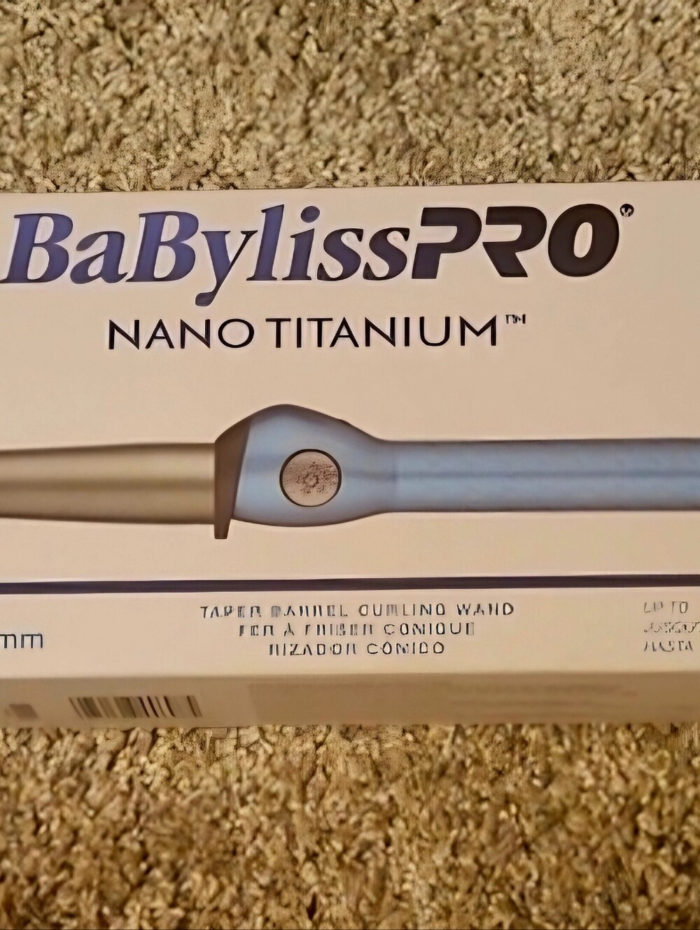 BaBylissPRO Nano Titanium Blue Tapered Curling Wand